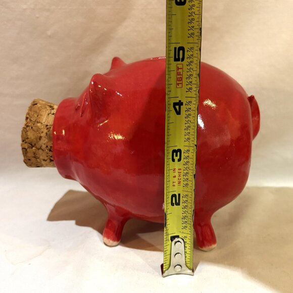 Pike Place Pigs Seattle Pike Place Market Red Pottery Piggy Bank - Picture 8 of 8